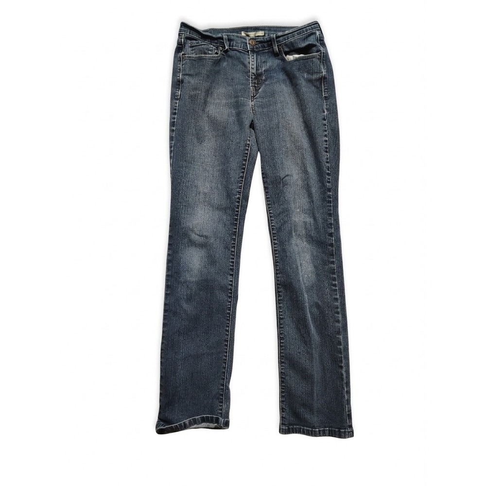 Levis 505 Straight Leg Jeans Medium Wash Blue Denim Size 10 Classic Fit‎